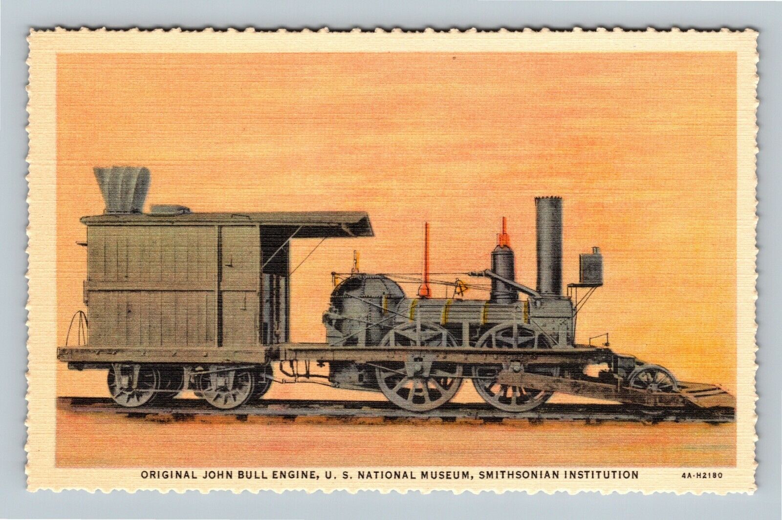 Original John Bull Engine, US National Museum, Smithsonian Vintage PostcardÂ Â 