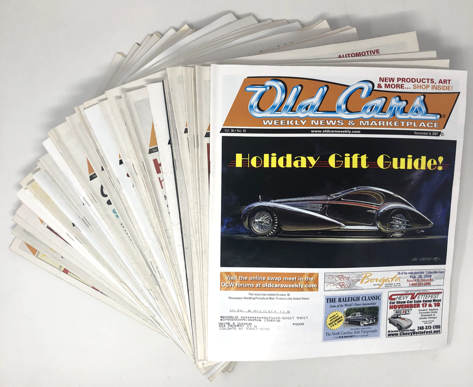 Lot of 41 Old Cars Weekly News and Marketplace 2007-2008 Iola WI Collectable Car