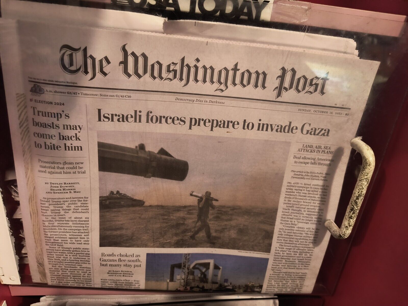 The Washington Post Sunday October 15 2023 Israeli Forces Prepare to Invade Gaza