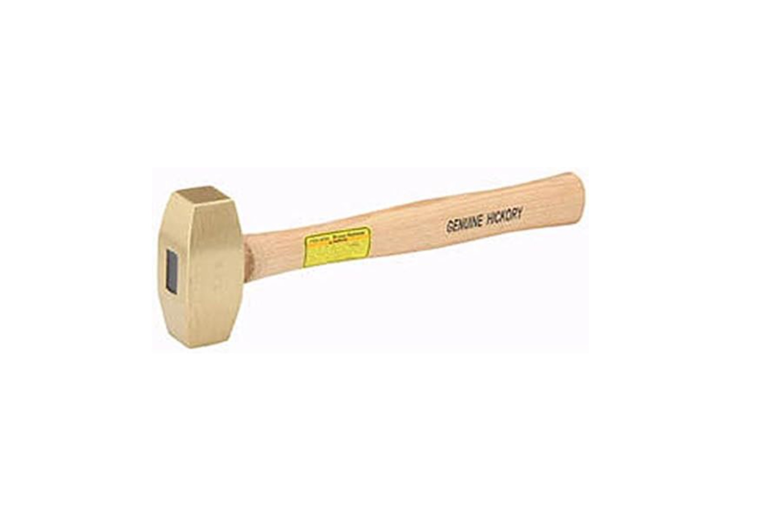 3 Pound Solid Brass Hammer with Hickory Wood Handle