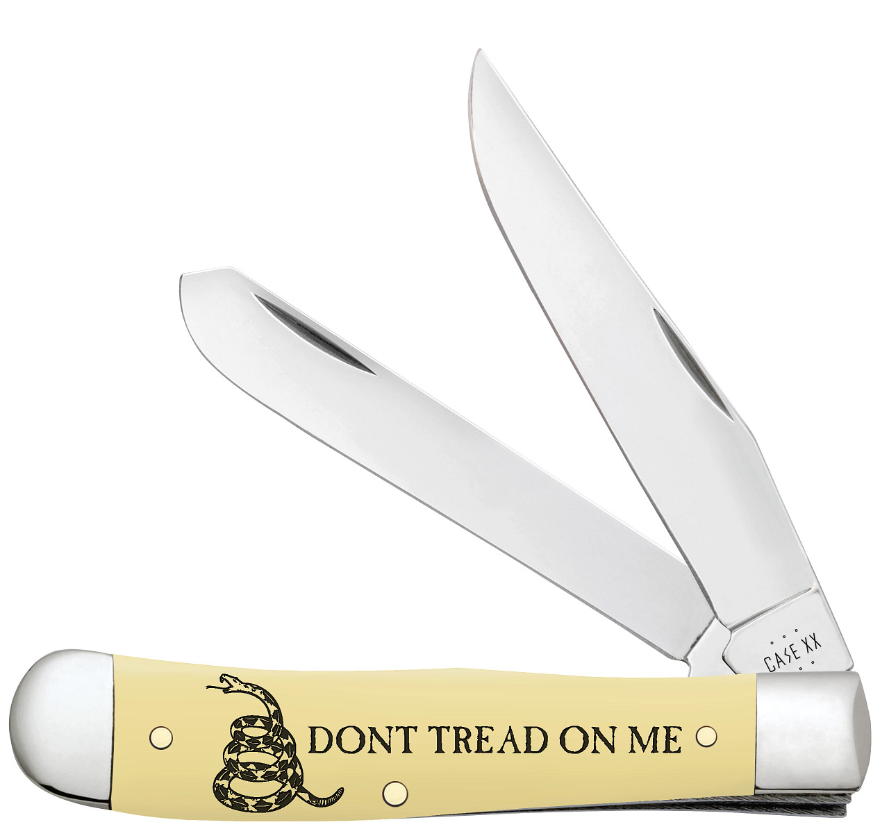 Case XX Knives \'DTOM\' Trapper 6089 Yellow Delrin Stainless Steel Pocket Knife