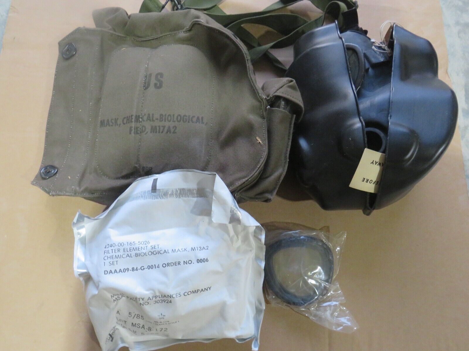 NEW US M17A2 CBRN PROTECTIVE MASK INCLUDES ORIGINAL BOX