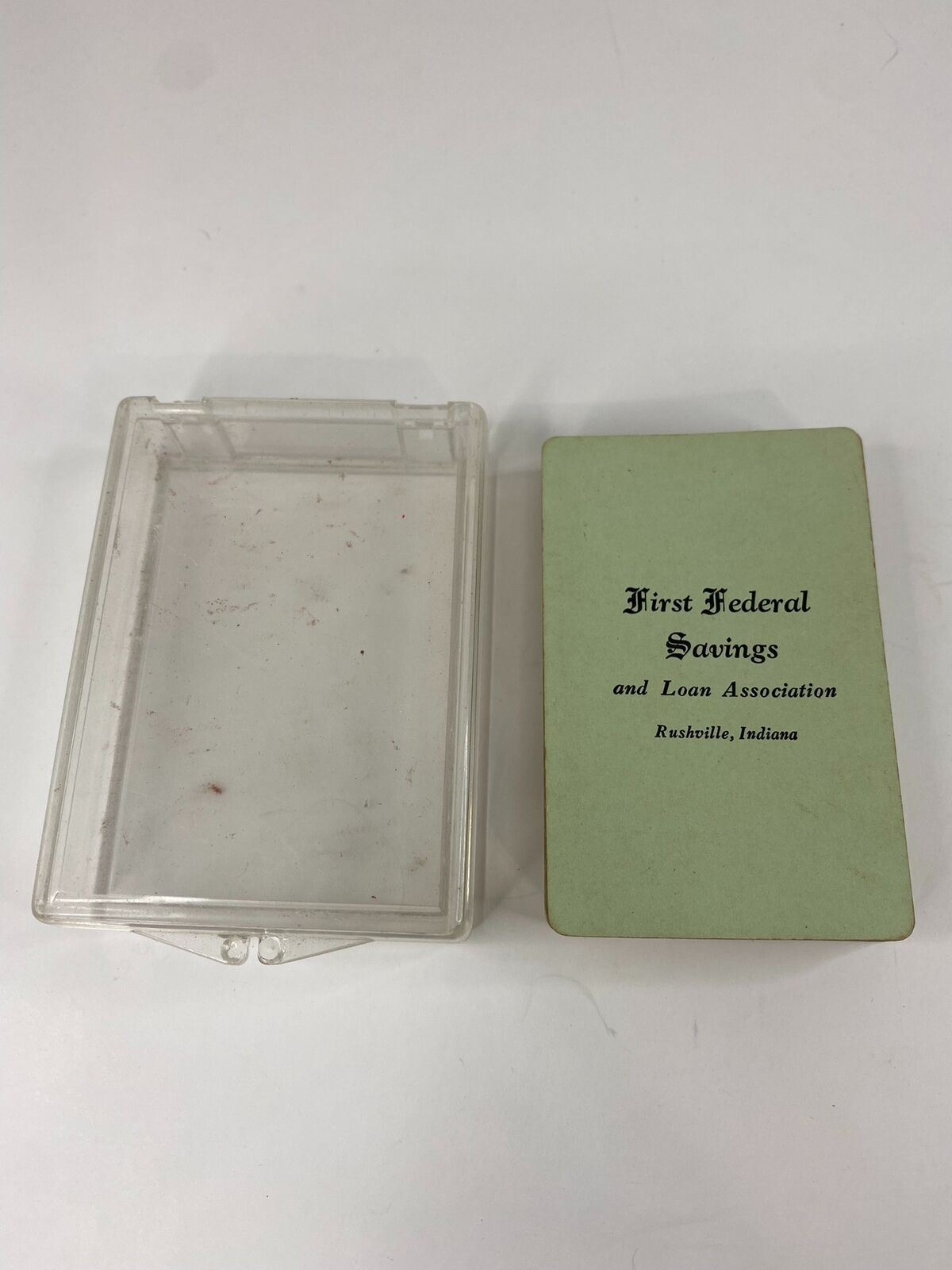 Vintage First Federal Savings Playing Cards with Case