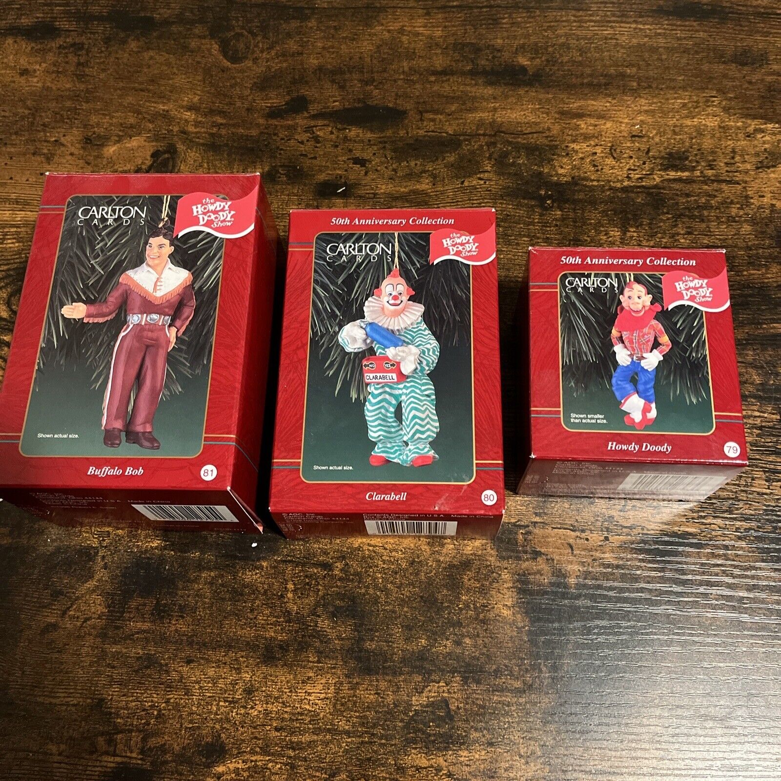 The Howdy Doody Show. 50th Anniversary Collection.  Carlton Cards. Lot of 3