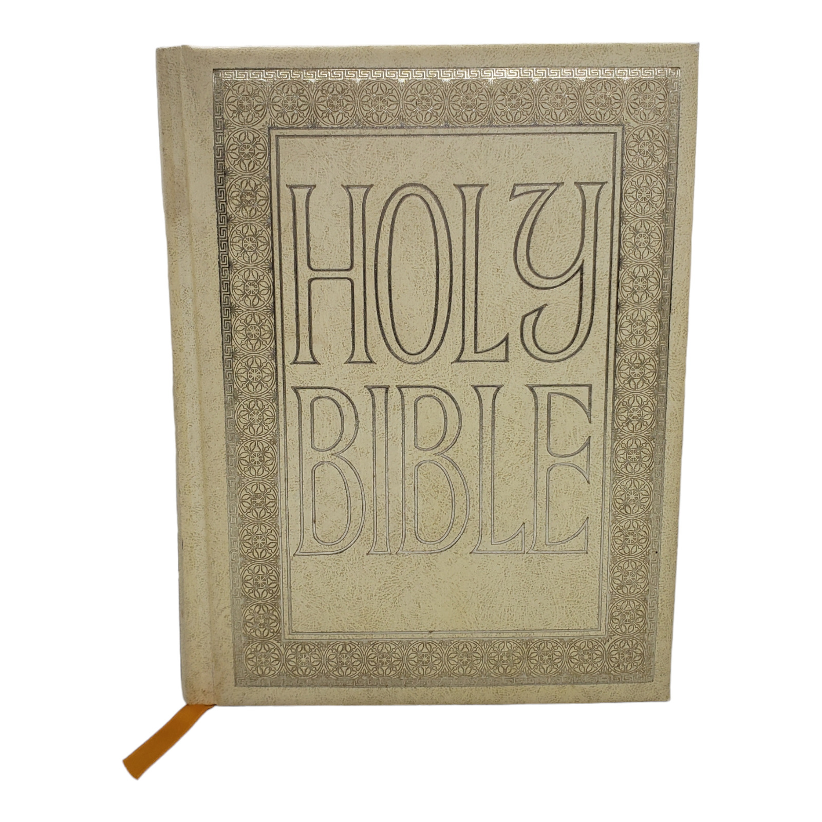 Vintage 1968 Holy Bible Royal Publishers Ivory Family Table New Old Testament KJ