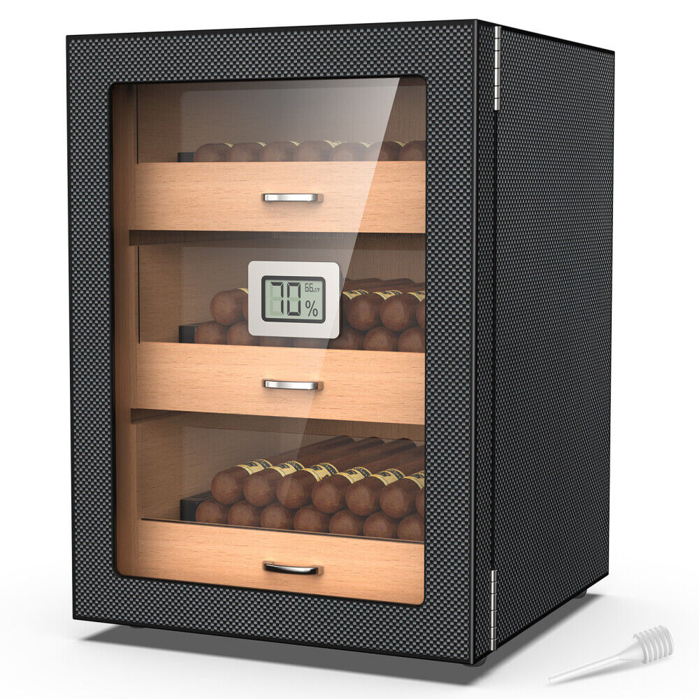 150 Capaity Cigar Cooler Humidor Cabinet Storage Cigar Box Spanish Cedar Wood