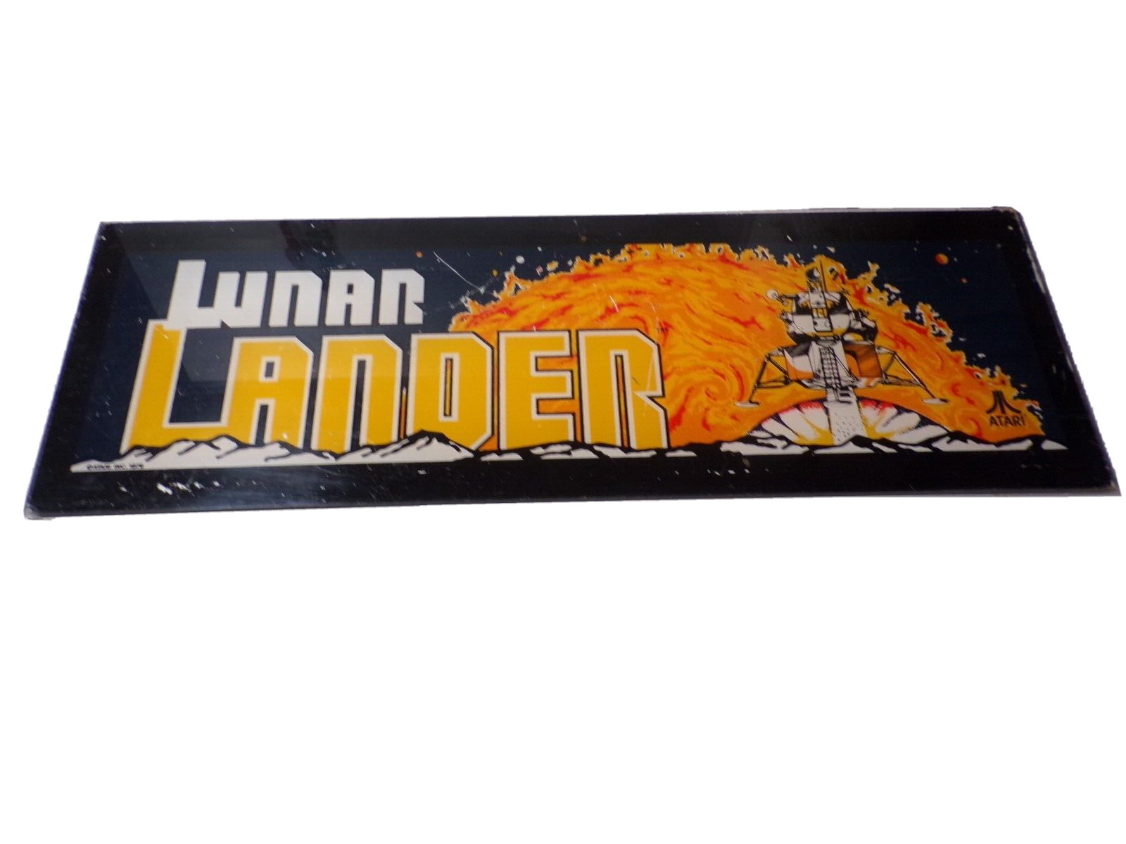 Lunar Lander Atari Arcade 1979 Original Arcade Game Artwork Plexiglass Header