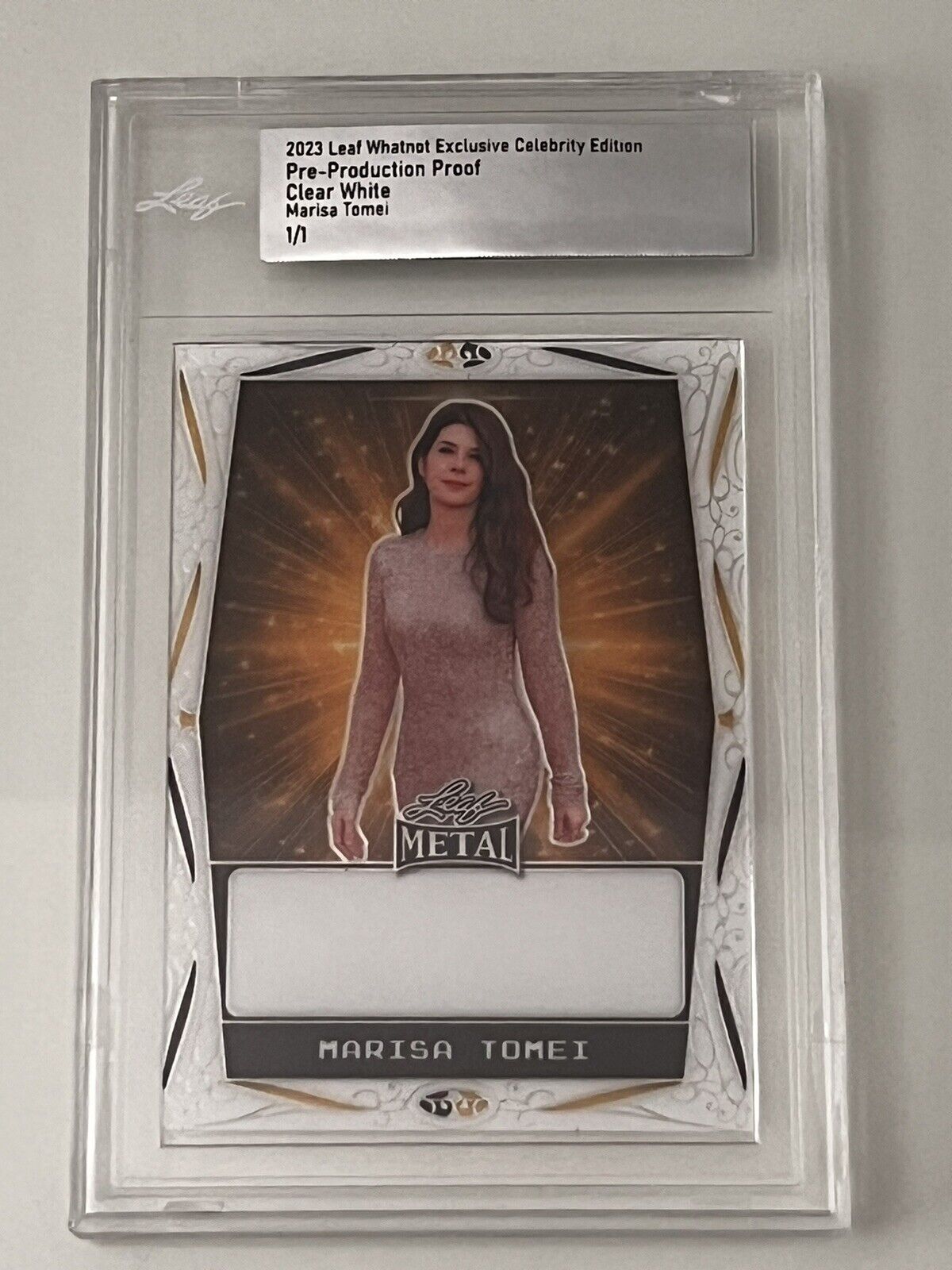2023 Leaf Whatnot Exclusive Celebrity Edition Marisa Tomei Clear White 1/1