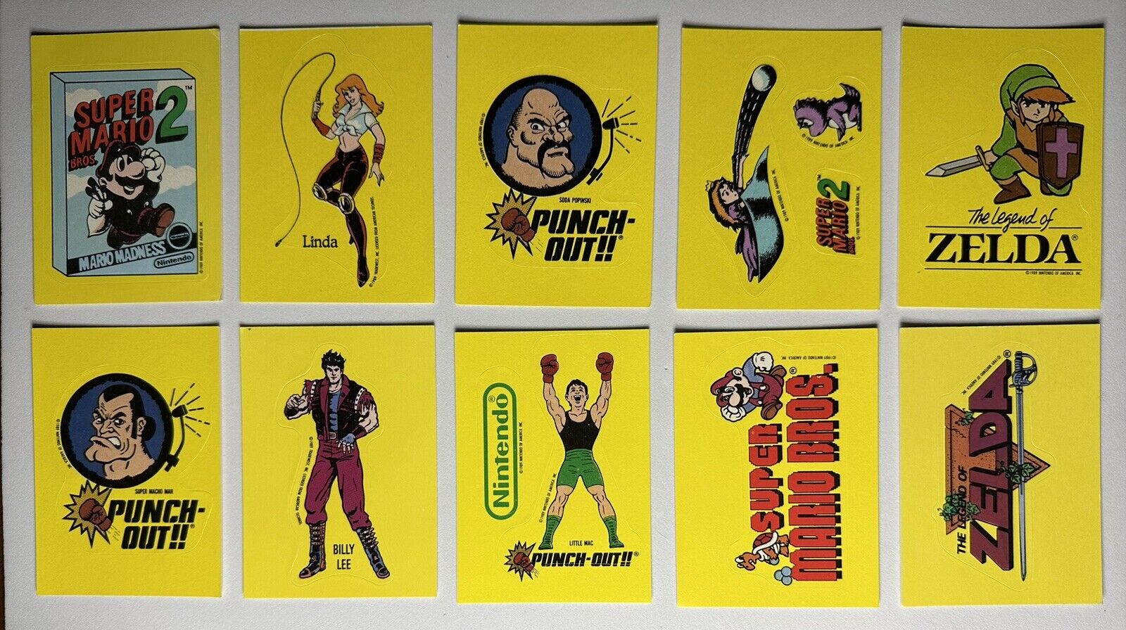 Topps Nintendo Sticker Cards-Complete Set of 33 - Vintage 1989