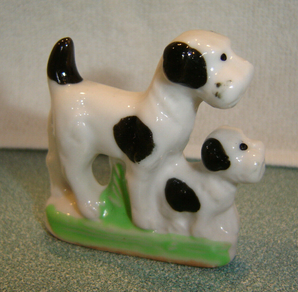 Vintage Porcelain Terrier Dog Figurine Scottish Mom and Pup Japan