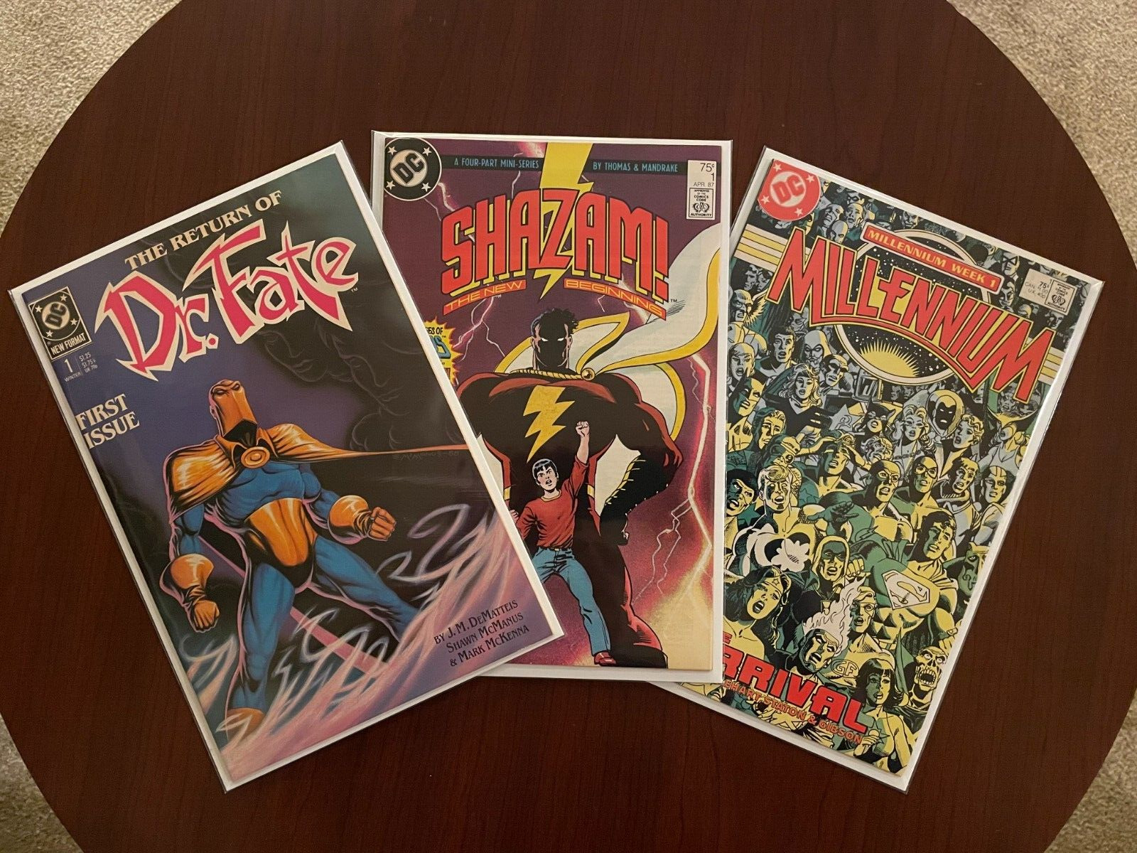 (Lot of 3 First Issues) Dr. Fate #1 (1988) Shazam #1 (1987) Millennium #1 (1988)