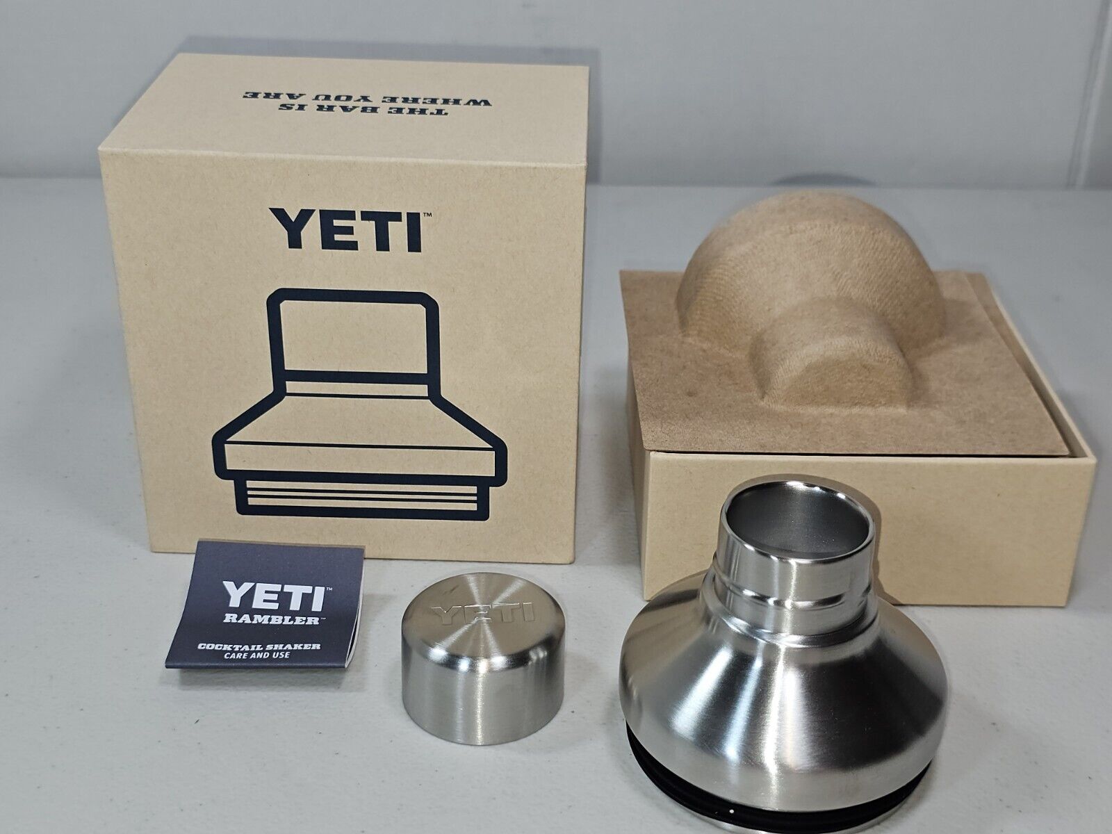 YETI Rambler Cocktail Shaker Lid Fits 20oz Stainless Steel New Sealed Lid Only