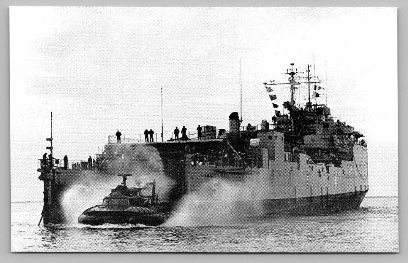 USS Gunston Hall LSD-5 WWII Ashland US Navy Dock Landing Ship Postcard Vtg D11
