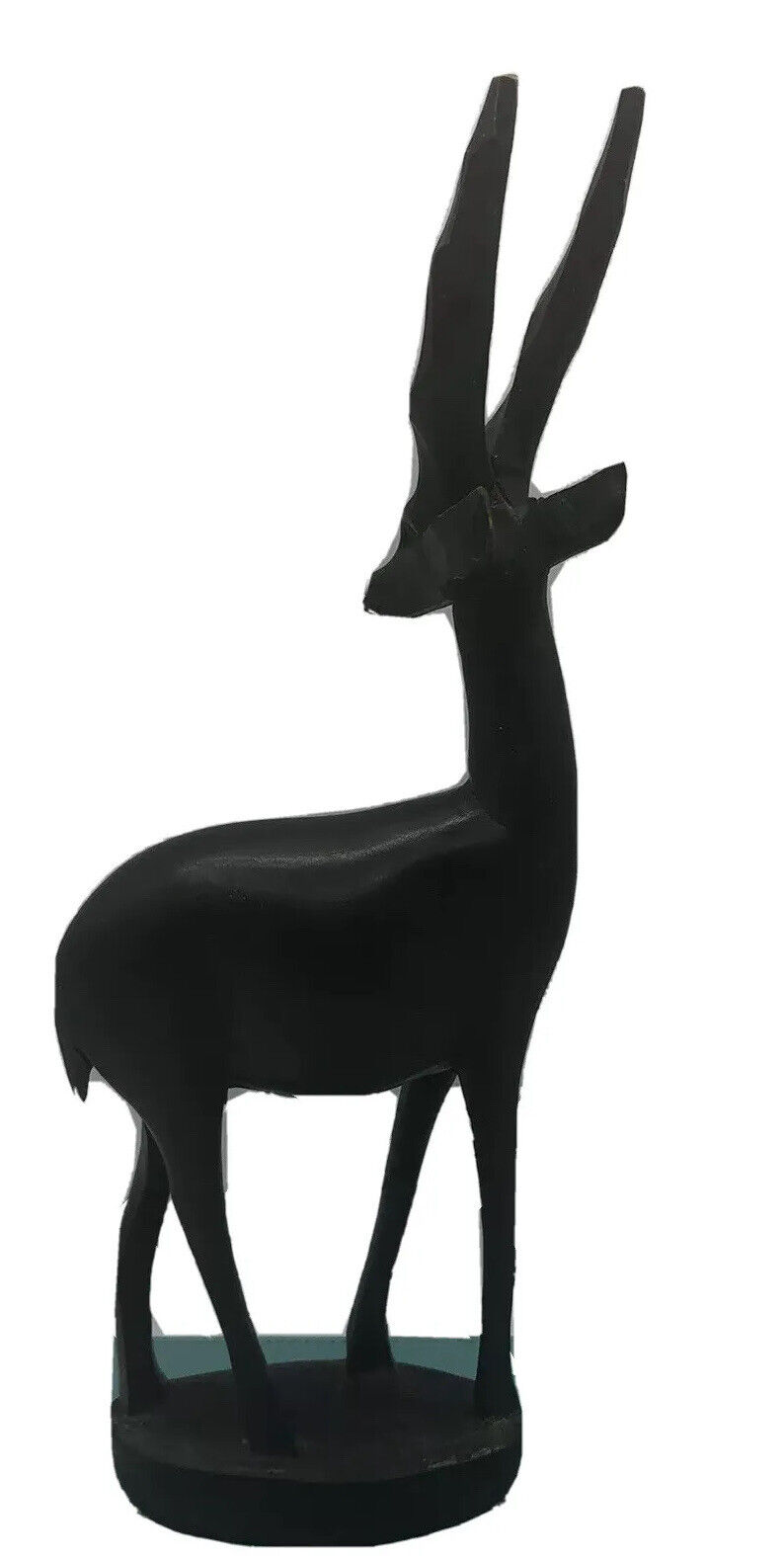 Vintage Wood African Deer Figurine Sculpture￼ 12”