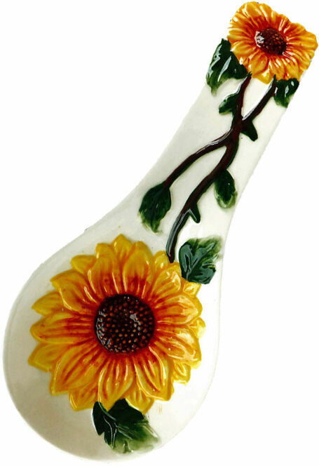 Ceramic Sunflower Spoon Rest new.