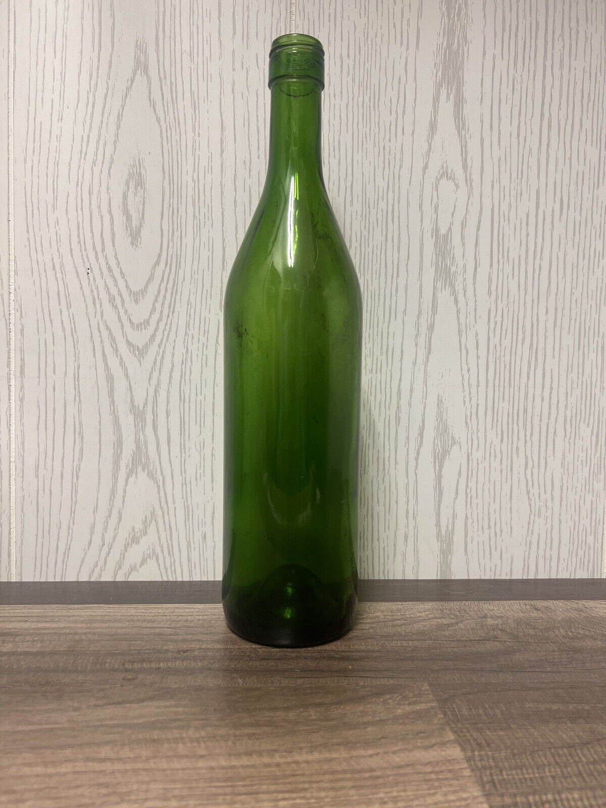 vintage green glass wine bottle