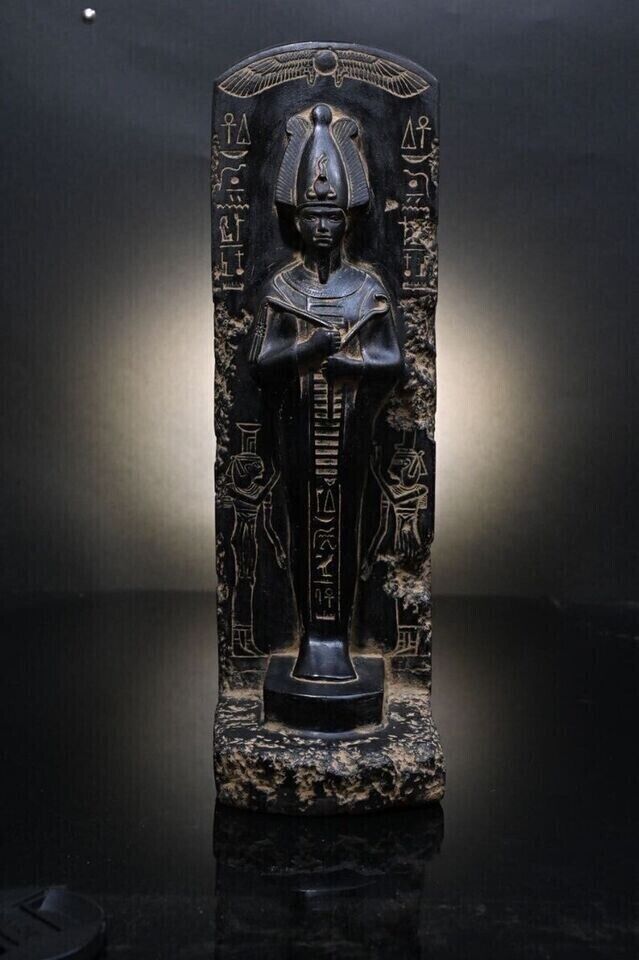 Wall Relief of God Osiris Black statue Authentic Ancient Egyptian Antiquities BC