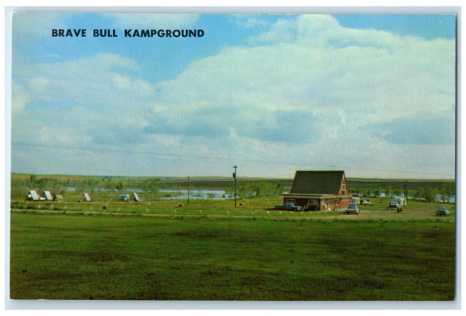 c1960 Brave Bull Kampground KOA Stamford South Dakota Vintage Antique Postcard