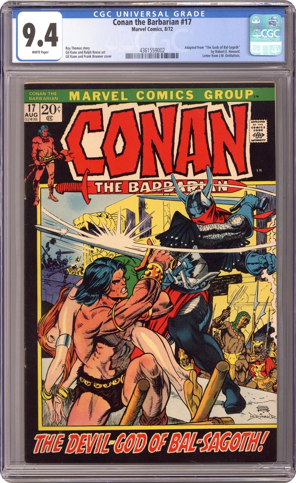 Conan the Barbarian #17 CGC 9.4 1972 4361559002
