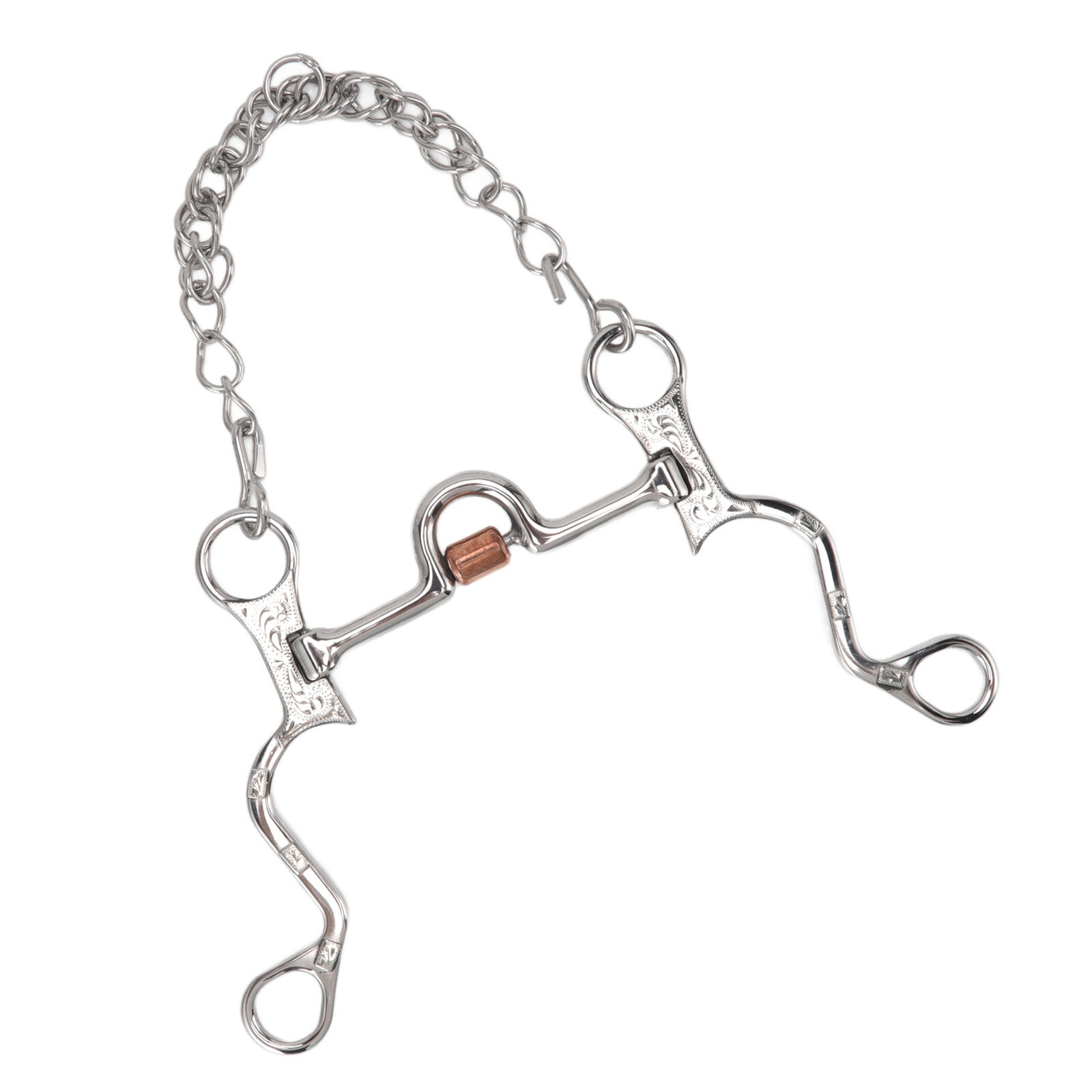 120mm Horse Mouth Snaffle With Chain Stainless Steel Horse Bit