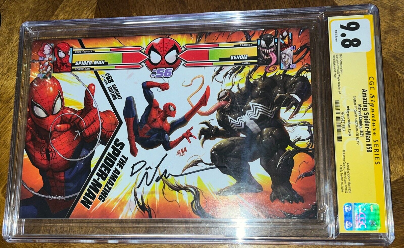 The Amazing Spider-Man #58 CGC 9.8 signed David Nakayama