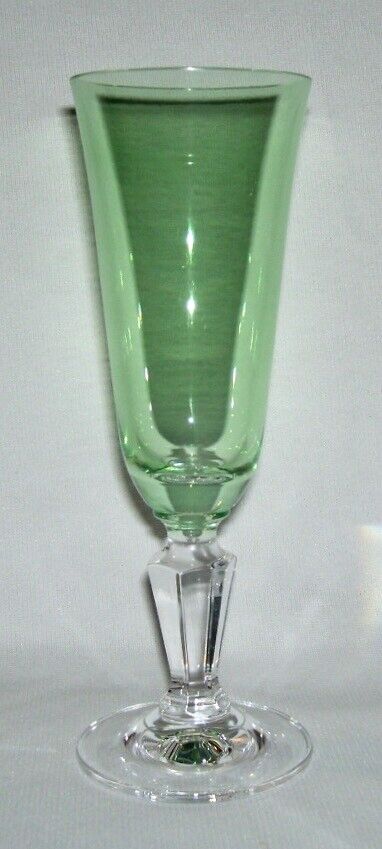 MILLER-ROGASKA ~ Vintage Crystal 6 Oz. CHAMPAGNE FLUTE (Alfresco Green)~ Austria