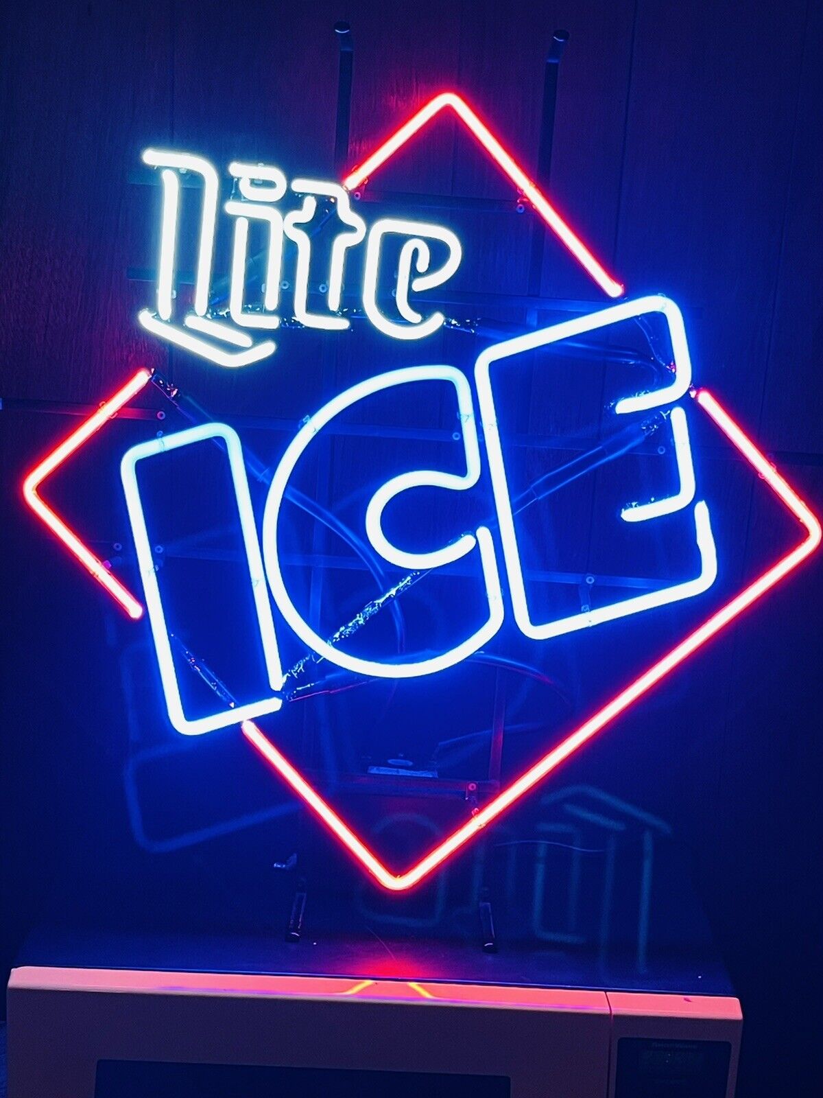 Vintage Scot Fetter Lite Ice Neon Beer Bar Light Restaurant Franceformer Miller
