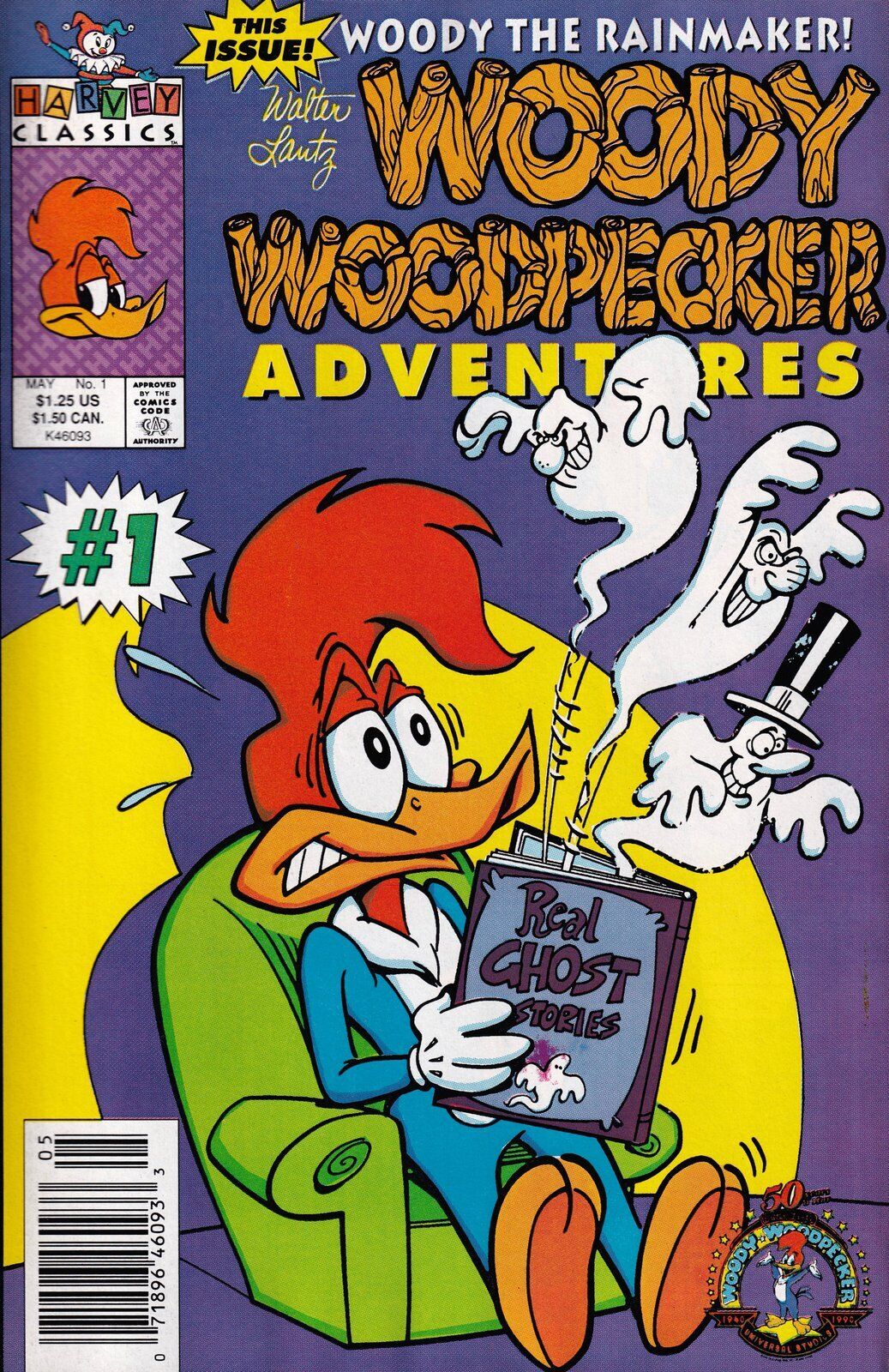 Woody Woodpecker Adventures #1 Newsstand Cover (1992) Harvey Comics