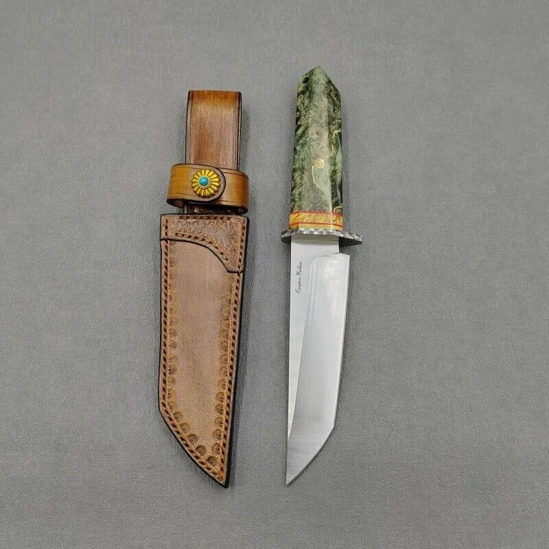 Premium Tanto Knife Fixed Blade Hunting Camping Survival M390 Powder Steel Wood