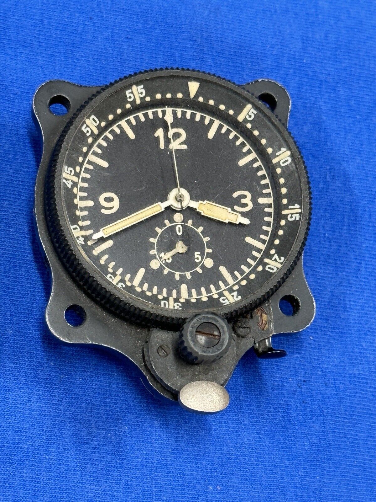 WW II Cockpit clock Junghans German Airforce Borduhr Nice Condition