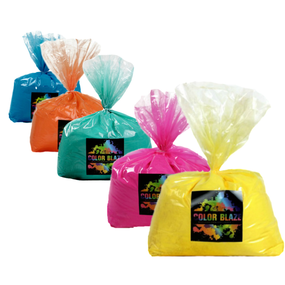 Color Blaze Multi Mix Pack - 5 lbs each of 5 colors - for Runs, 5Ks, Holi &more