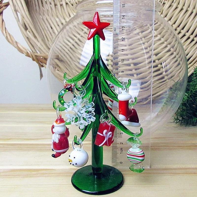 Handmade Murano Glass Crafts Christmas Tree Figurines Ornaments Simulatio