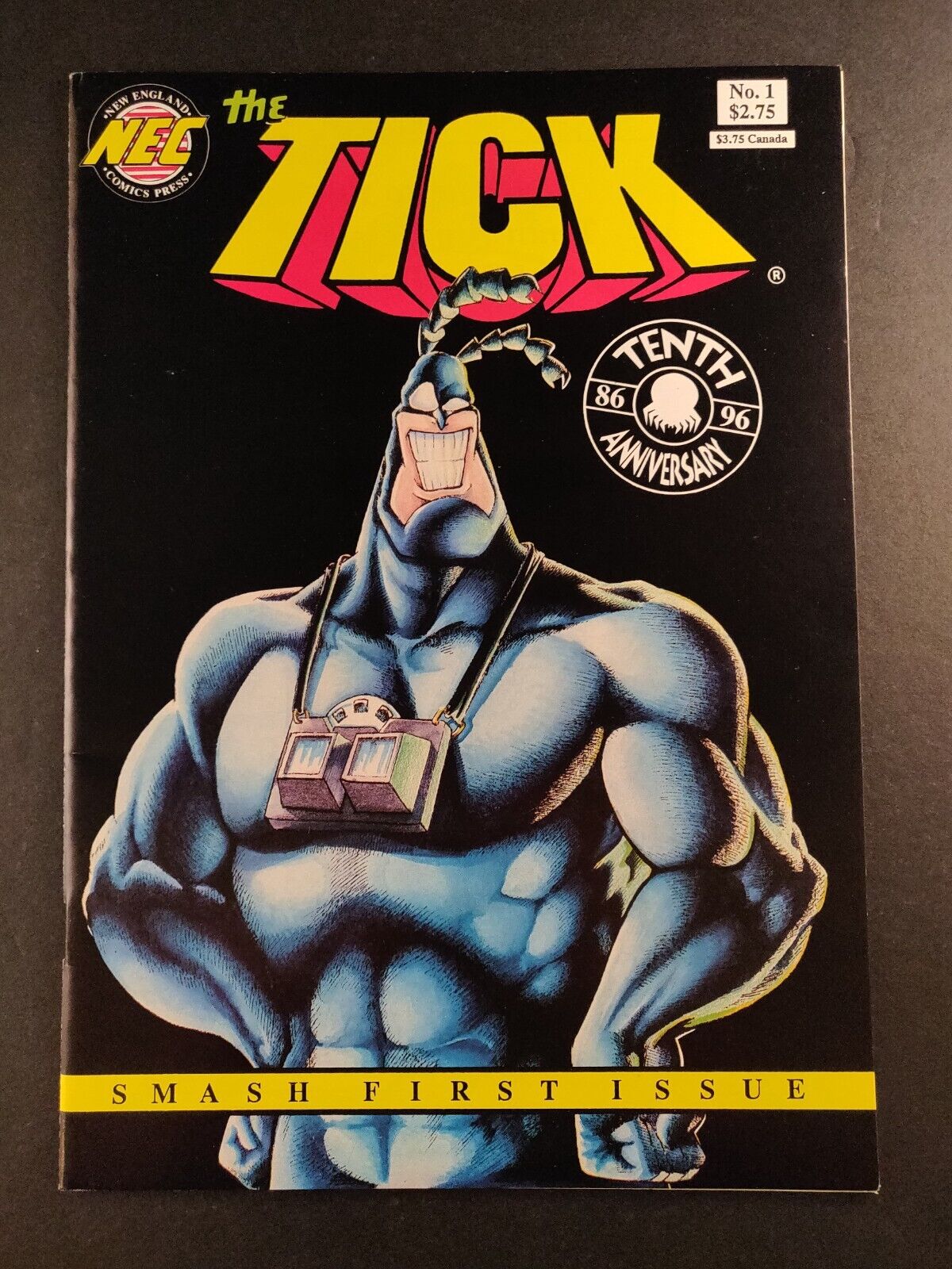THE TICK #1 (New England Comics 1996) 10th ANNIVERSARY 8th Print Variant VF