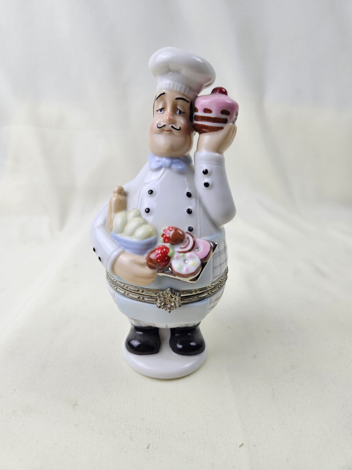 Vintage Cooking Club America Collection Porcelain “The Chef” Trinket Box