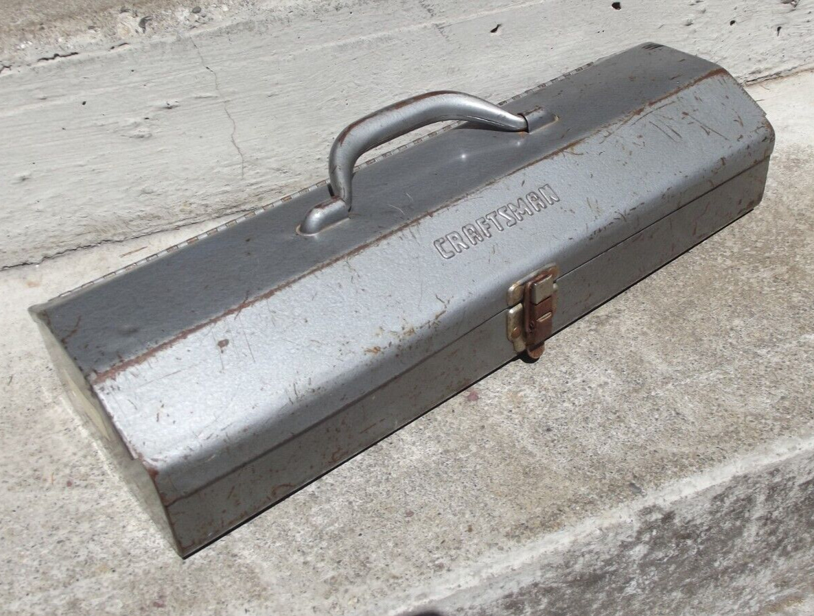 Rare Embossed CRAFTSMAN Tool Box Tombstone Built In Socket Holder
