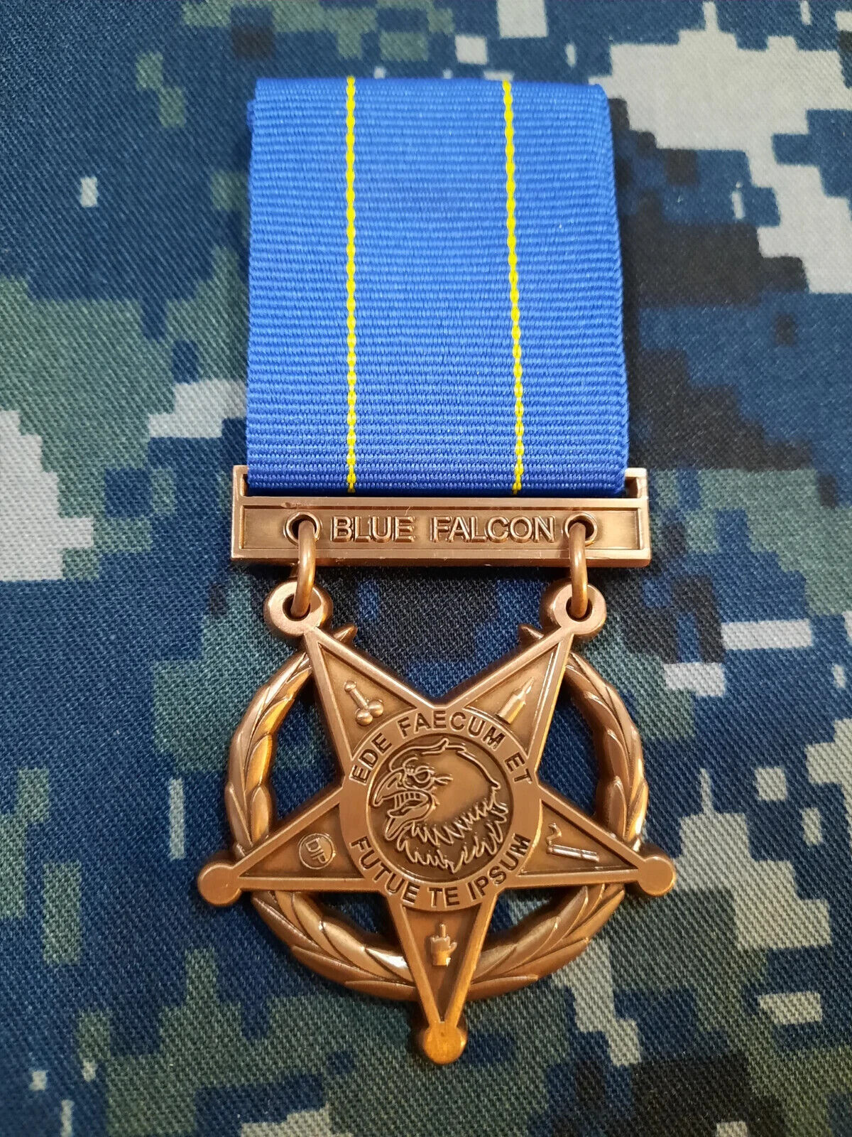 Blue Falcon Medal MARINES Army Navy Coast guard retirement Active USMC Award