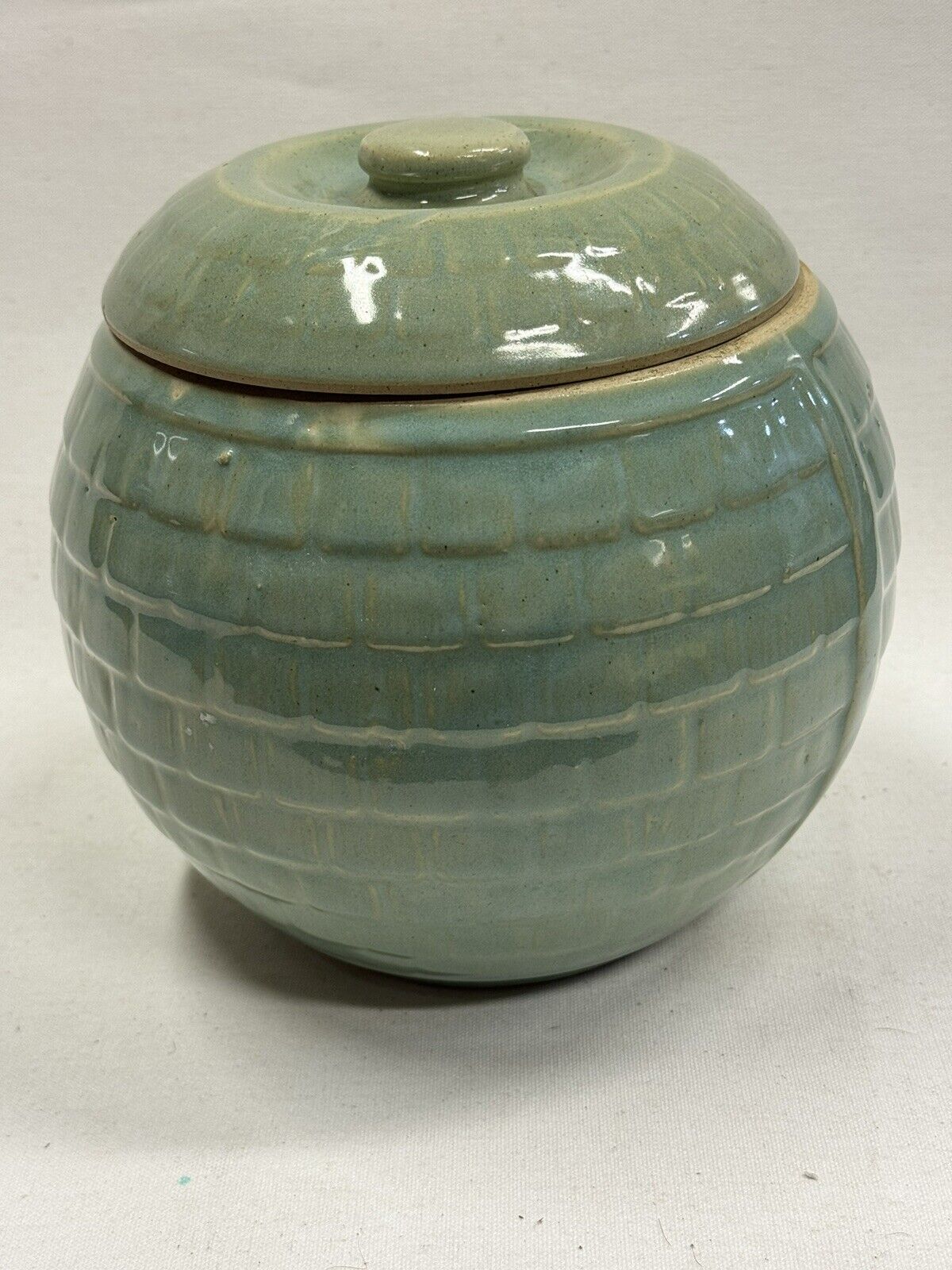 1930\'s Western Stoneware Honeycomb Cookie Jar McCoy Vintage Antique