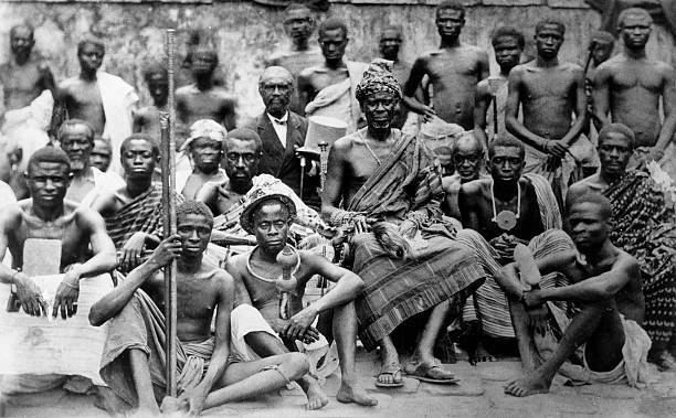 Ashanti people of Ghana shows an Ashanti King in 1930 OLD PHOTO