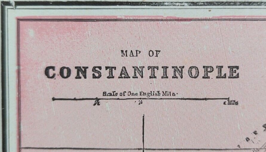 Vintage 1900 CONSTANTINOPLE Map 14\