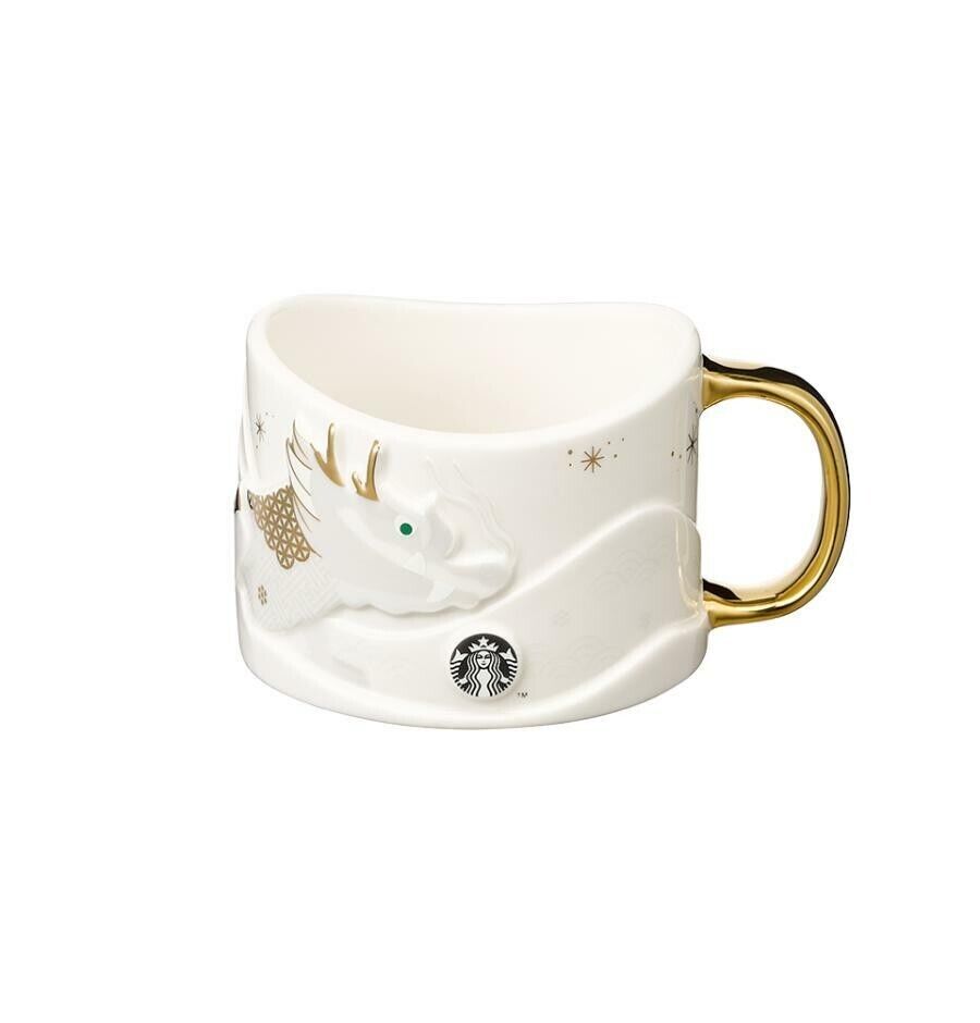Starbucks Korea 2024 24 Dragon White Gold Mug 237ml