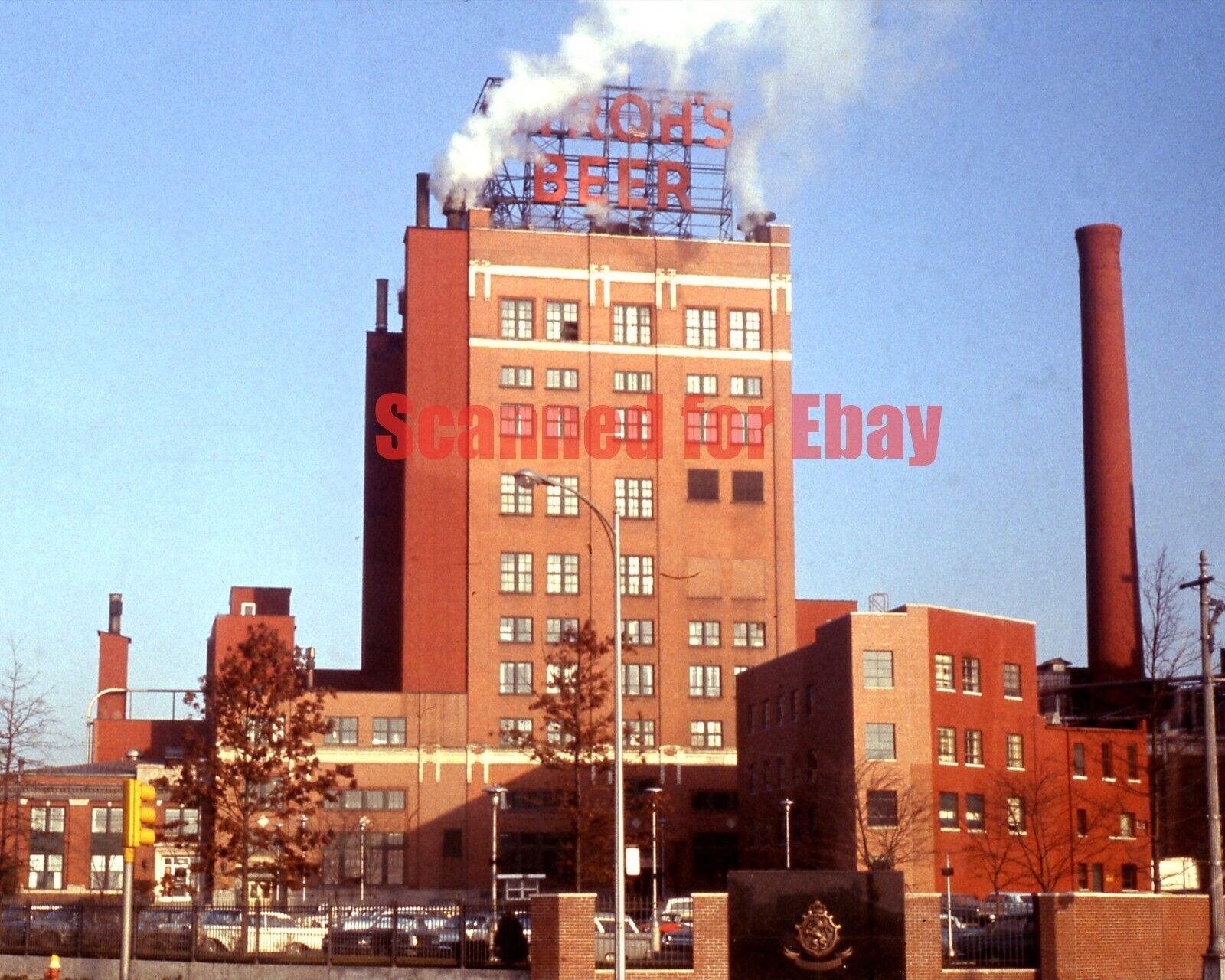 Stroh's Beer Brewery Detroit 8x10 Photo FROM SLIDE NEGATIVE  + 