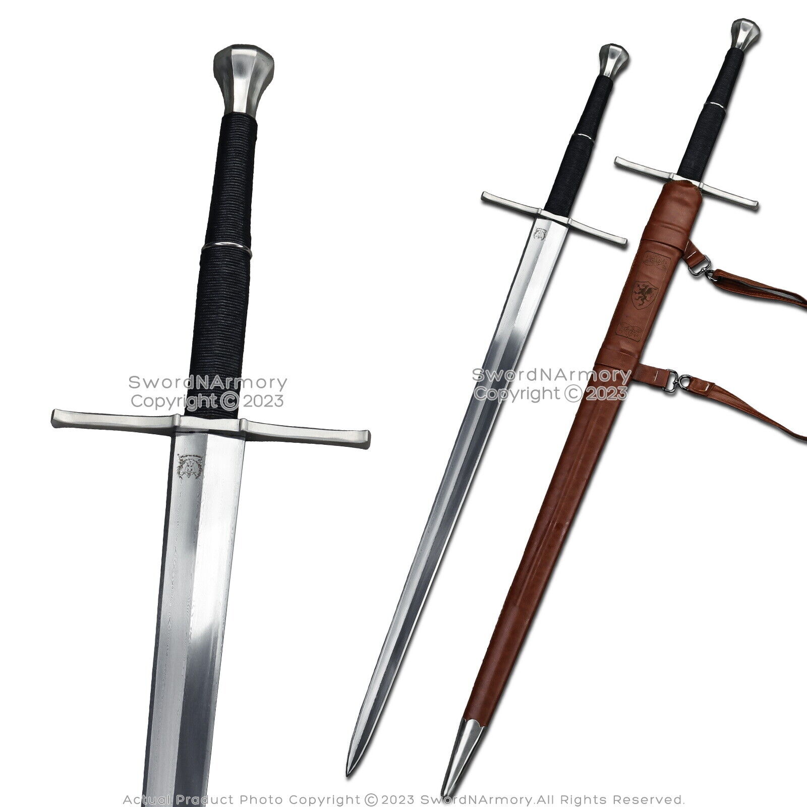 48” Hand-Half Hero Long Sword Type XV B 1 G T P Carbon Steel Sharp Functional
