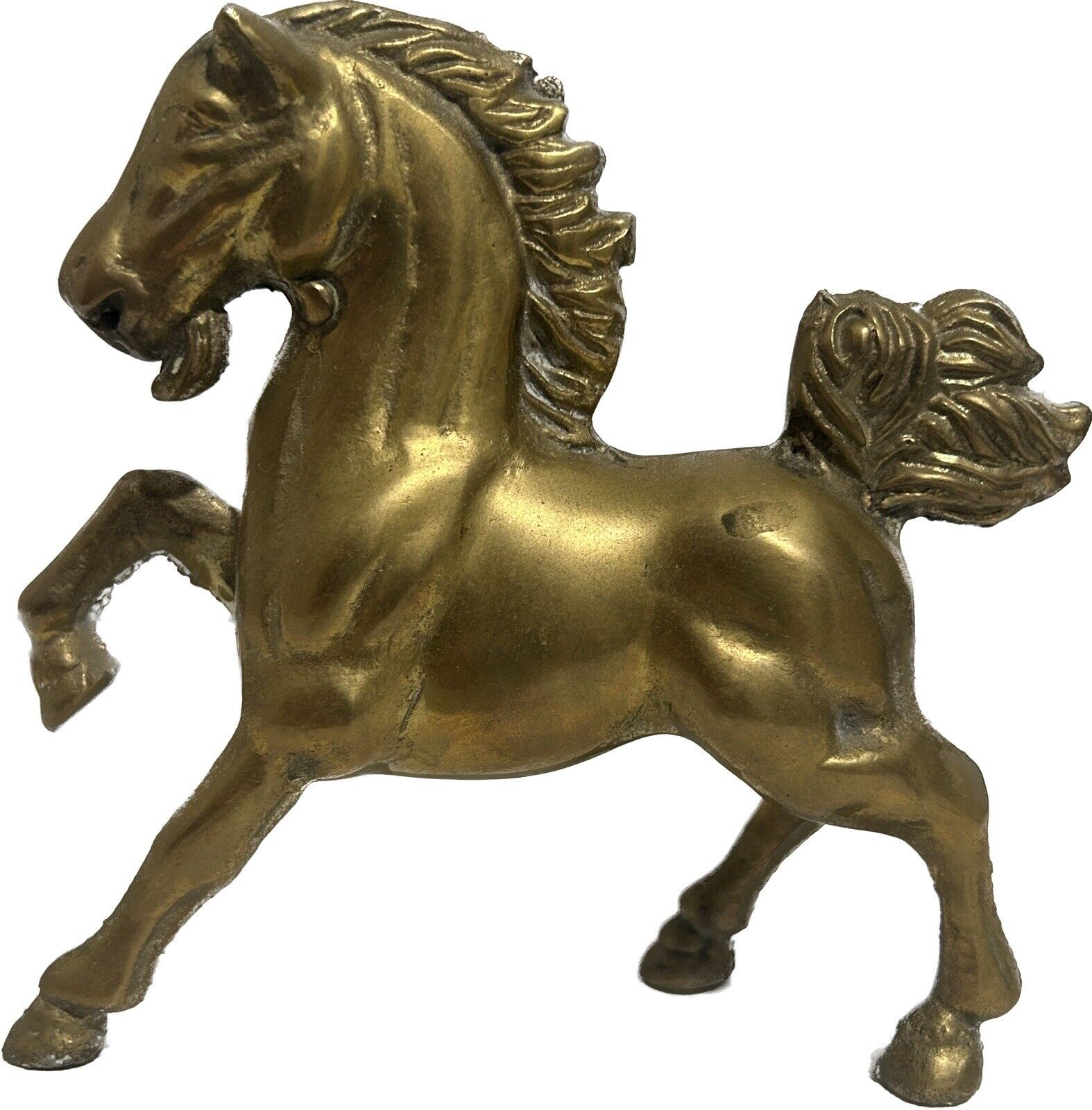 Beautiful Majestic  Vintage Solid Brass Horse