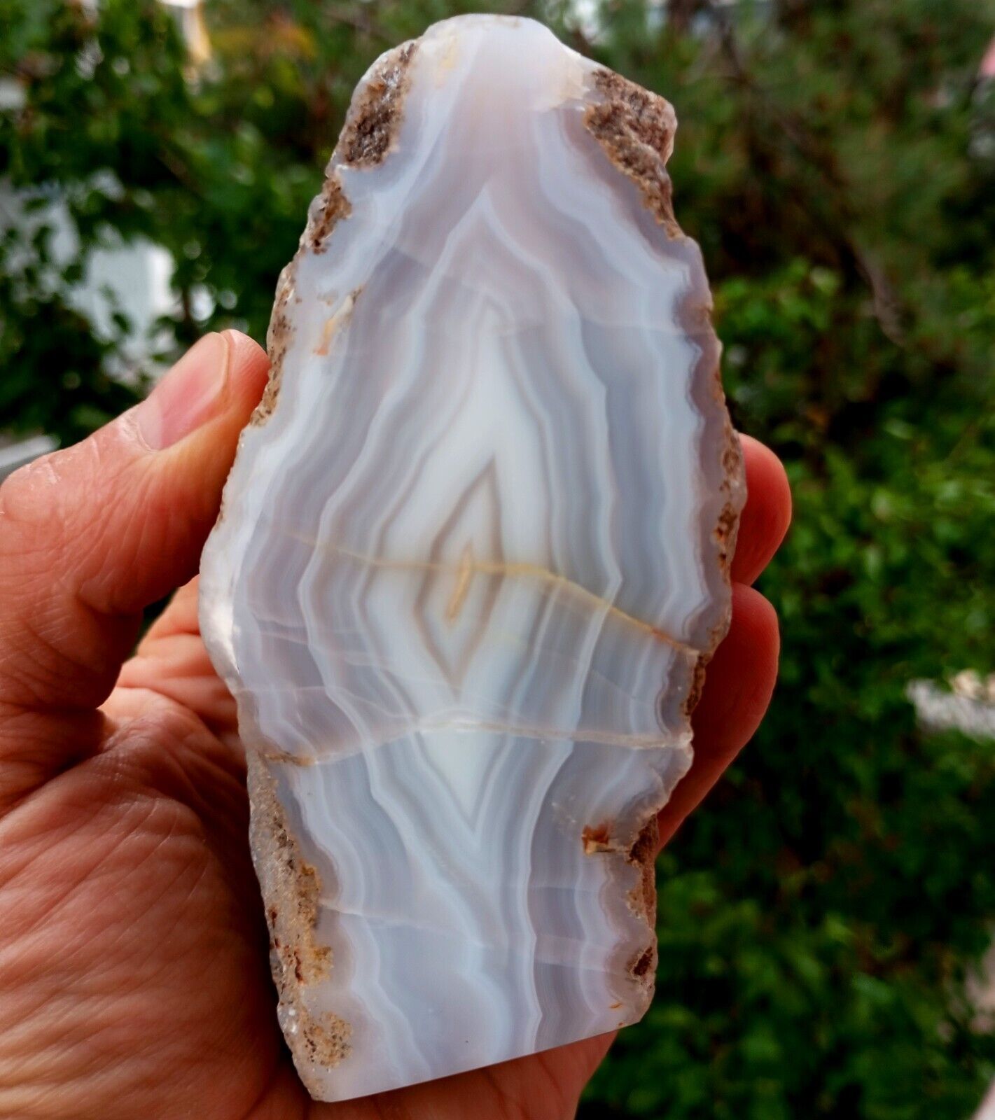 Mirror Polished Ice Blue Lace Agate