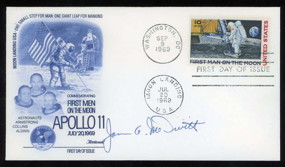Jim McDivitt JSA Coa Signed 1969 FDC First Day Cover Cache Autographed