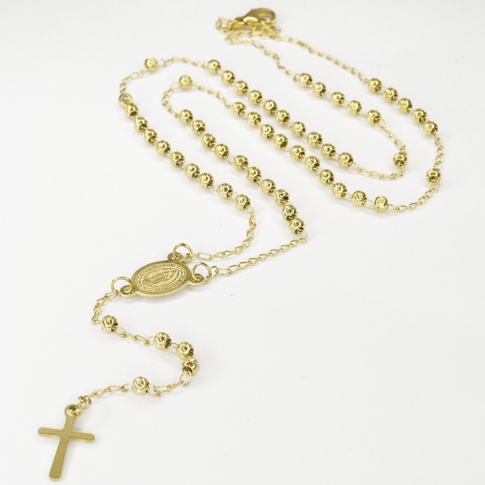 Rosary Beads Necklace Gold Plated Blessed by Pope for Women