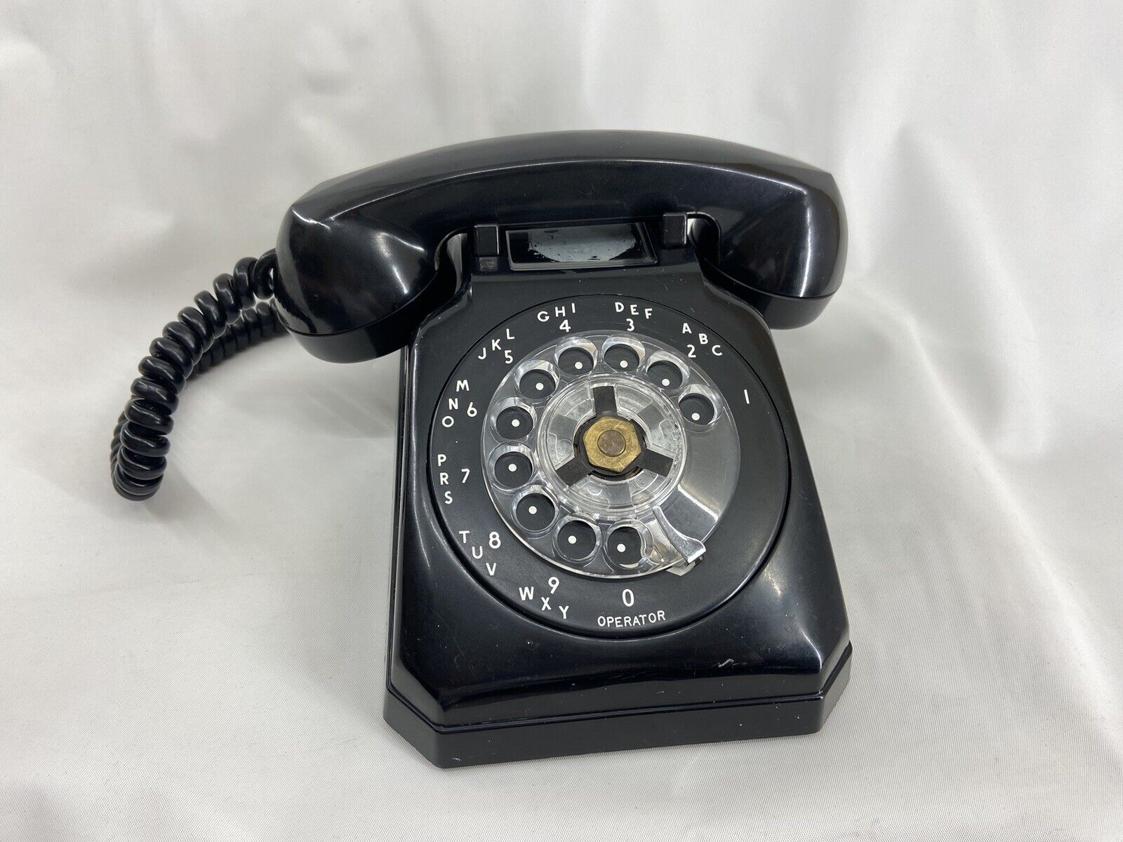 Vintage Stromberg Carlson Model 1543 WKK Black Rotary Dial Desk Telephone