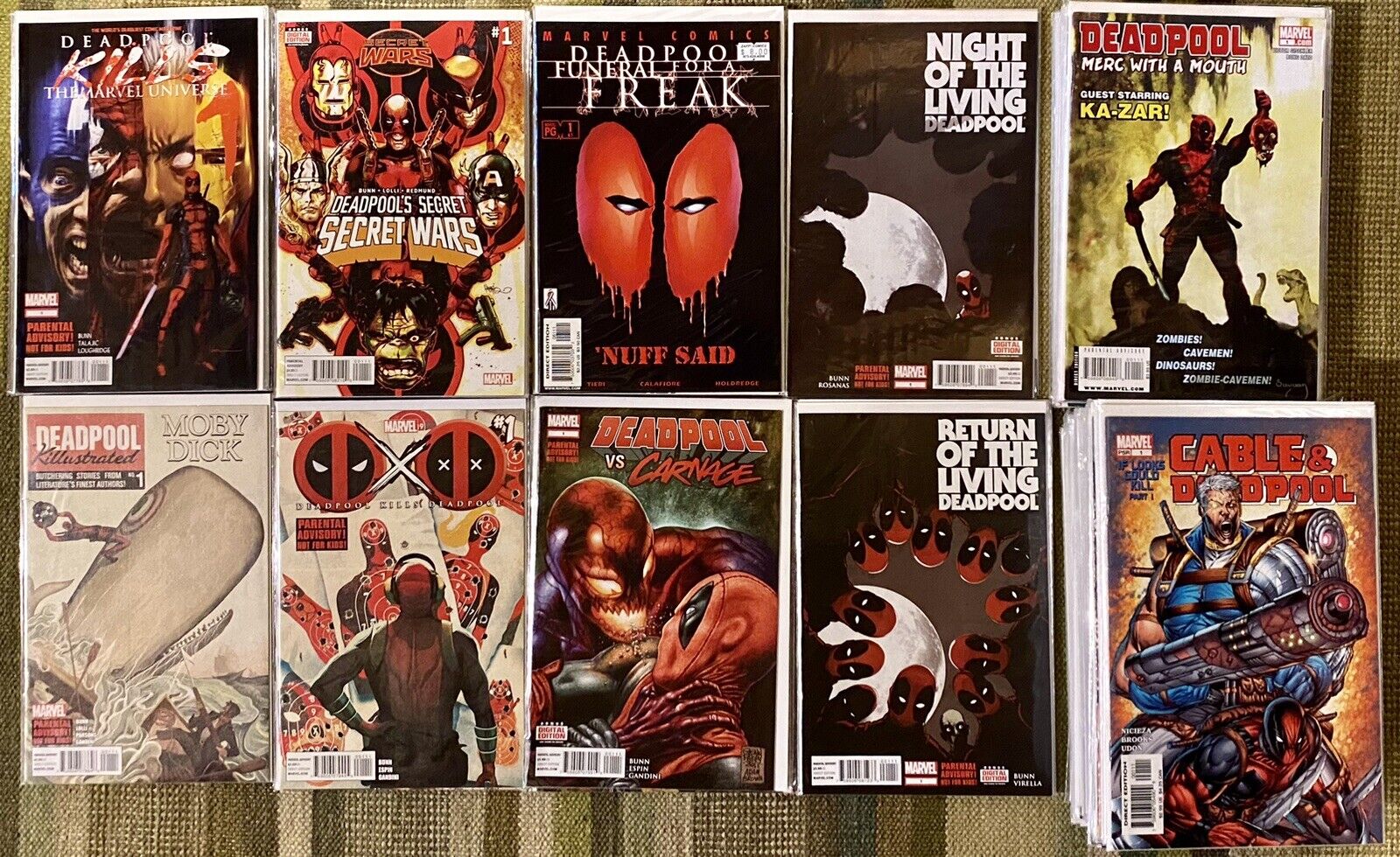 Deadpool Comic Book Lot FULL RUNS VF+ Bagged And Boarded