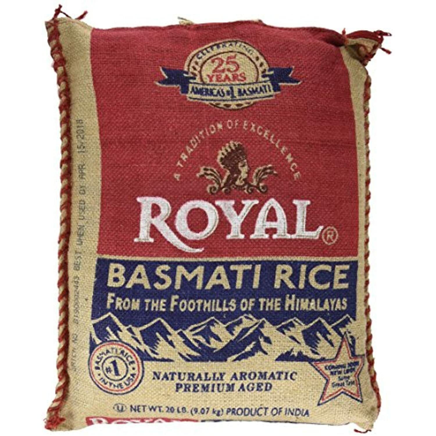 Royal Basmati Rice 20 Pounds