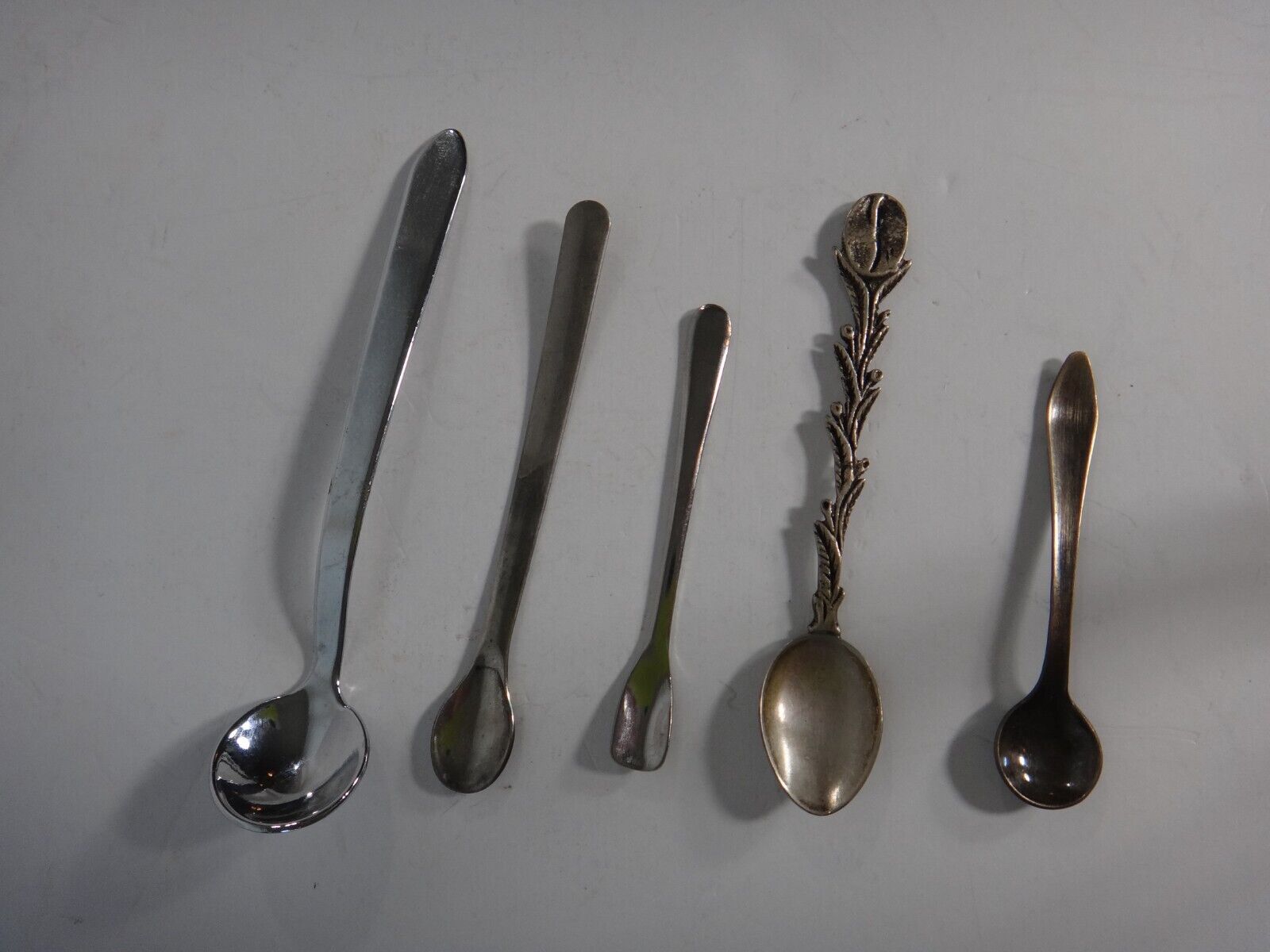 Vintage Silver Spoons Salt Cellar Spoons 2 Silver 925 & Sterling Germany